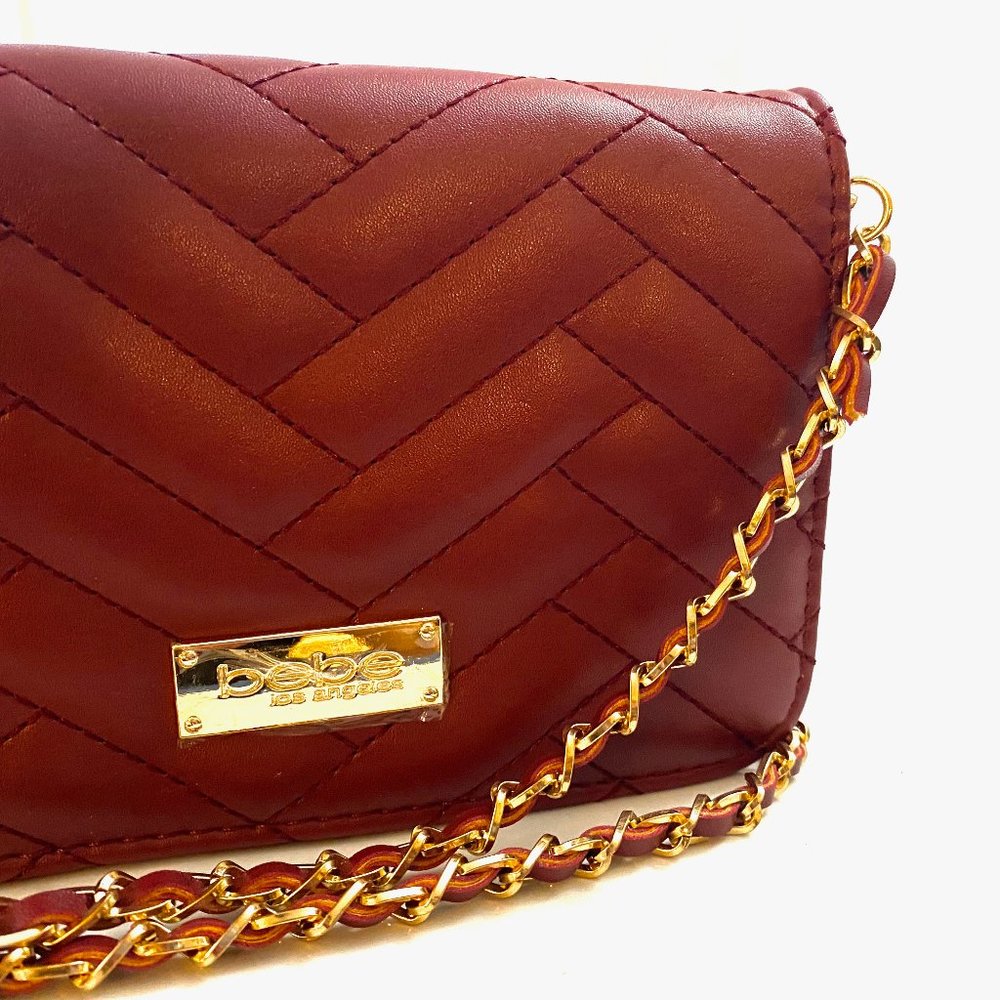 Burgundy Red Bebe Crossbody Bag